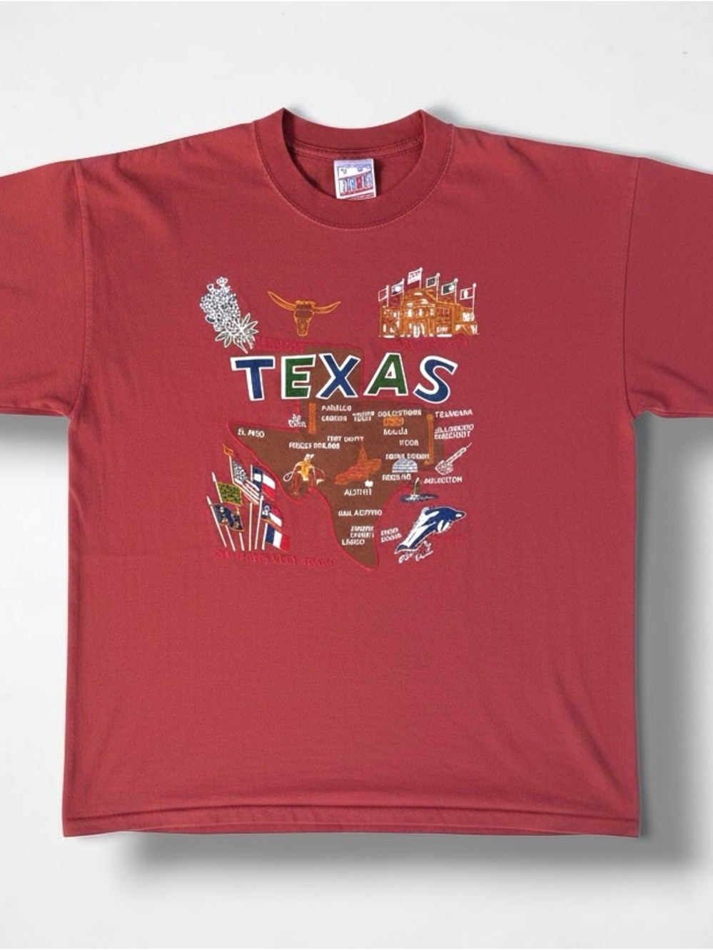 Texas Graphic Tee in Brick Red
